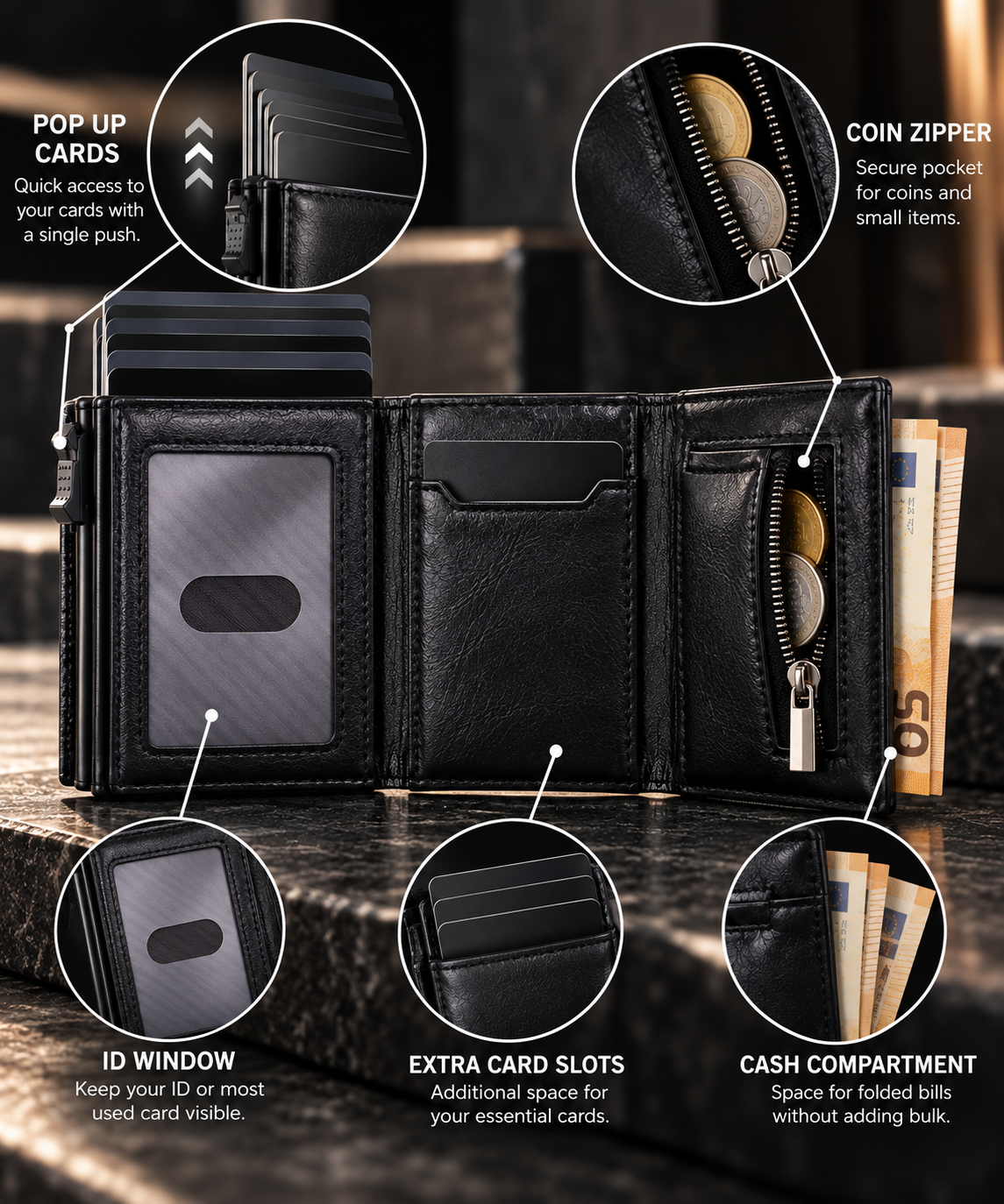 Trace Card Smart RFID Blocking Wallet
